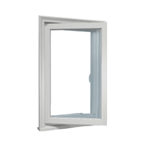 open double hung window