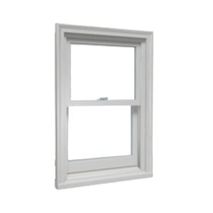 closed double hung window