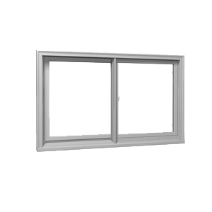 closed double hung window